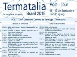 Información sobre el Post Tour de Termatalia Brasil 2018