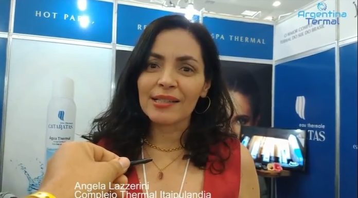 Entrevista Angela Lazzarini en el marco de la Feria Internacional de Termalismo, salud y bienestar en Foz de Iguazu