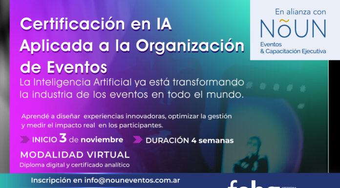 Nueva certificación en IA aplicada a la organización de eventos